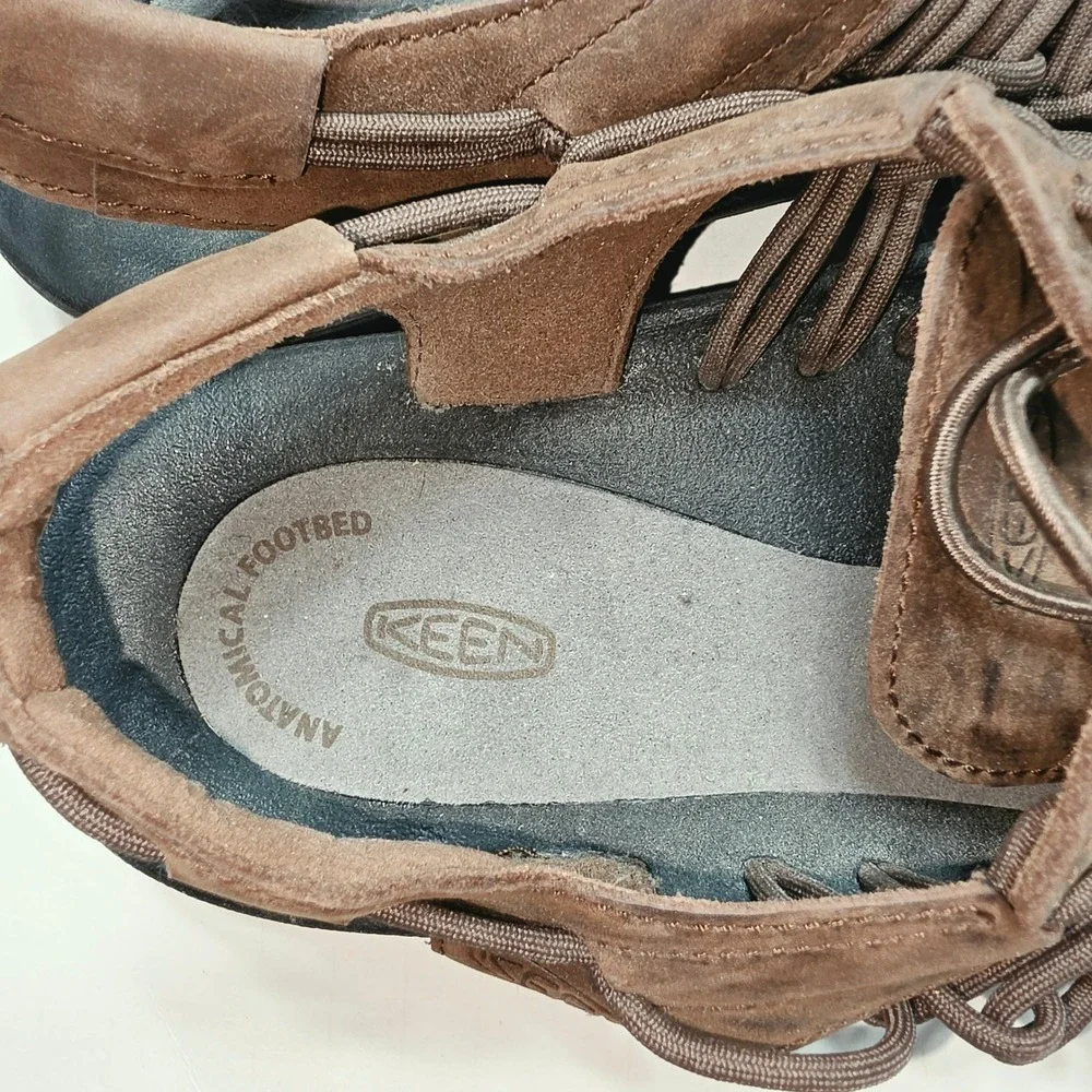 KEEN Uneek Mens Sandals Brown Suede Cord Outdoor Hiking Shoes Size 13